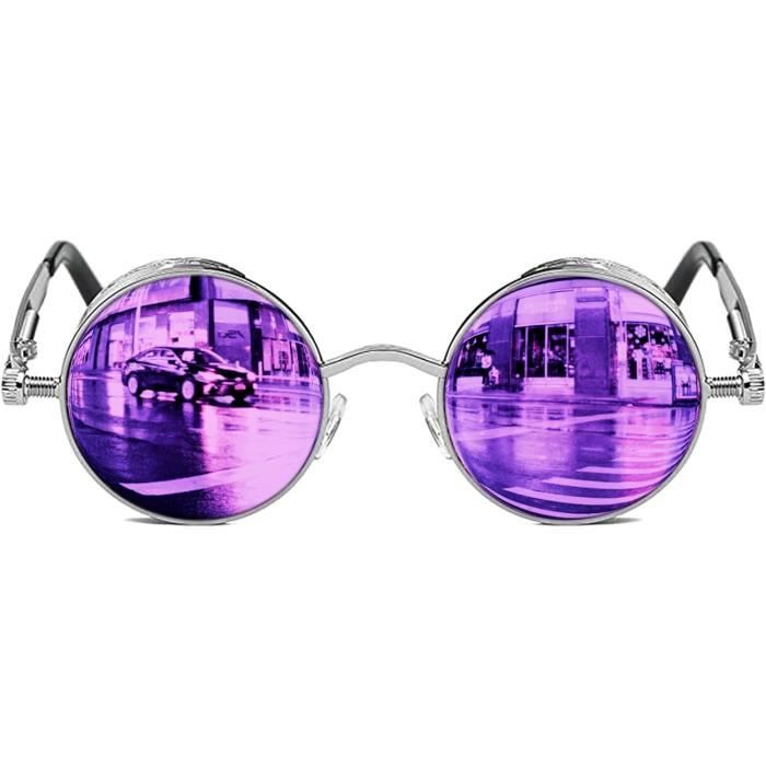 Lunettes De Soleil Polarisées Réglables – Filtre ND – Rondes Métal – Protection Lumière Bleue – Pour Hommes Et Femmes – Étui Et Chiffon Inclus