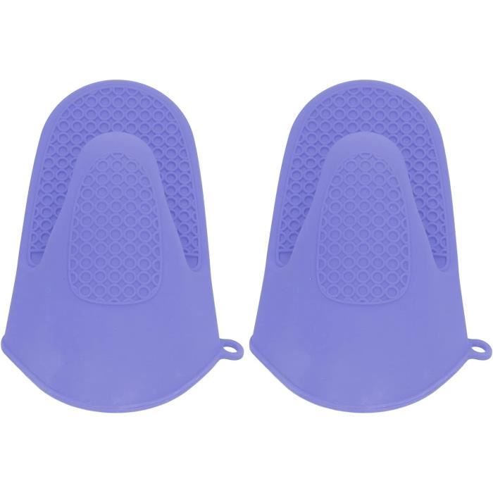 2 Gants De Four Silicone Antidérapants ZLXHDL - Maniques Cuisine Épaissies Résistantes à La Chaleur Violet