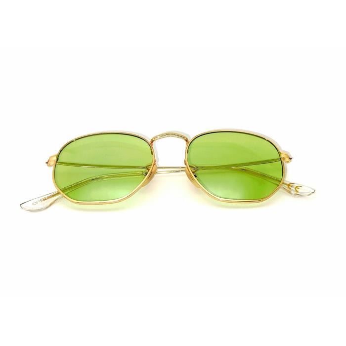 Lunettes de soleil aviateur à verres jaunes