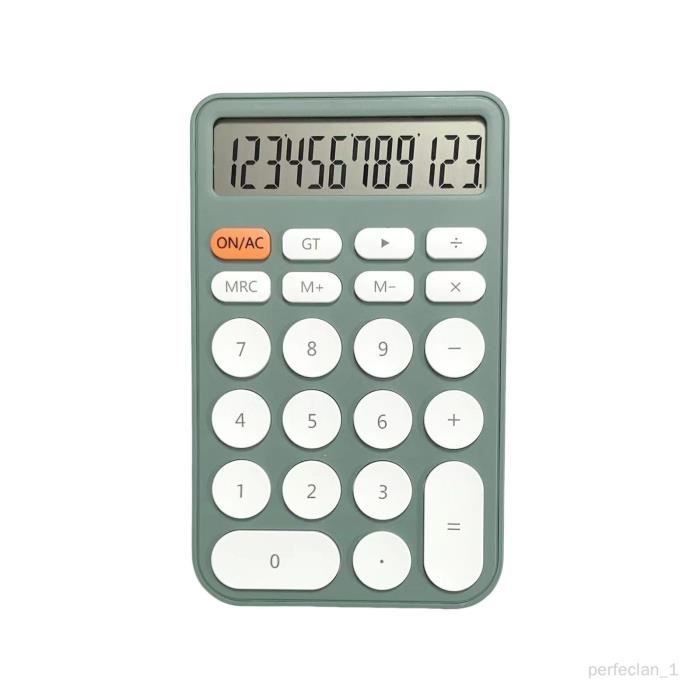 Calculatrice De Bureau 12 Chiffres - Double Alimentation Solaire/pile - Touches Larges, écran Incliné