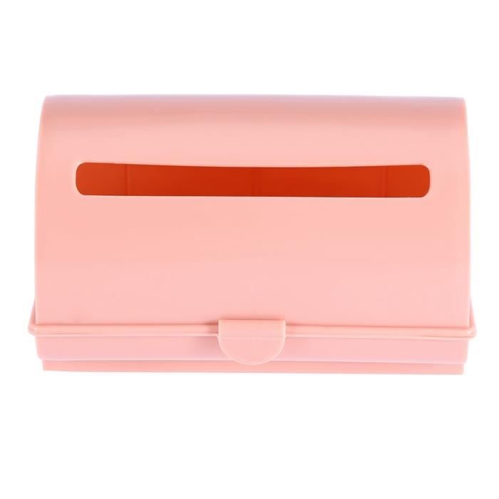 Boîte De Rangement à Ventouse Pour Sacs Plastiques - Pour Cuisine, Salle De Bain - 24 Cm - Blanc Ou Vert