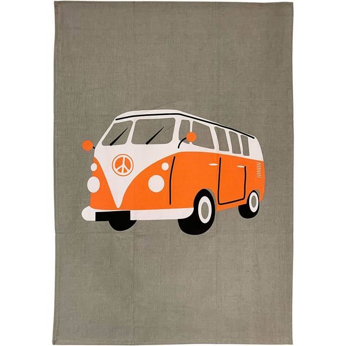 Miniature VW Combi Avec Moteur à Friction - Accessoire De Bureau, Gadget Collection Ou Porte-clés Décoratif