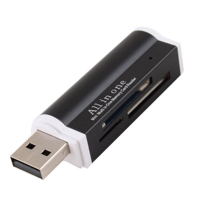 Lecteur de carte memoire - USB 2.0 - M2 - MS - SD - SD HC - SD HC