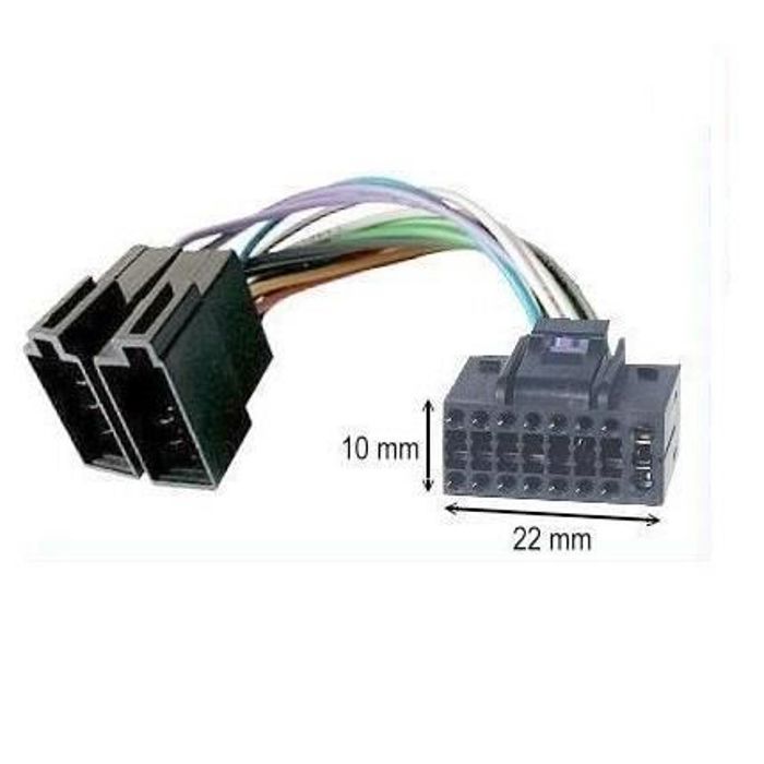 Cable adaptateur ISO autoradio JVC KD-R332 KD-R336 KD-R401 KD-R402 KD-R411 KD-R412