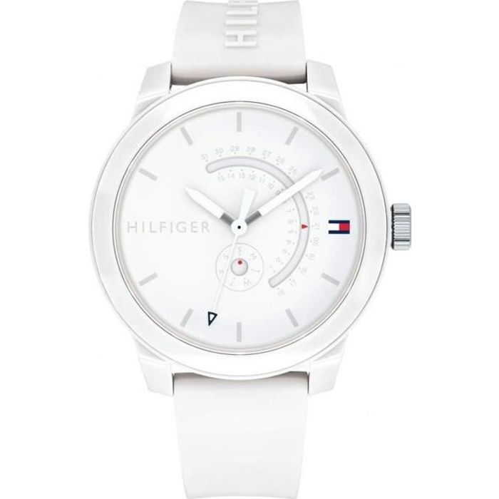 Tommy Hilfiger Denim Femme Bracelet Silicone Blanc Quartz Montre 1791481