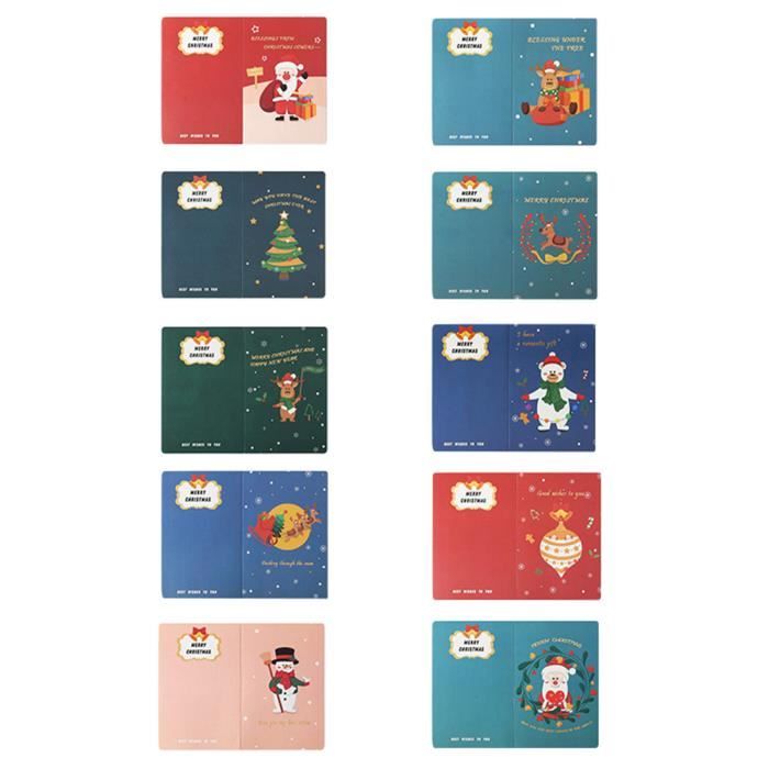 10 Cartes De Vœux De Noël Space Boules - Avec Enveloppes, Format A6 - Neuf