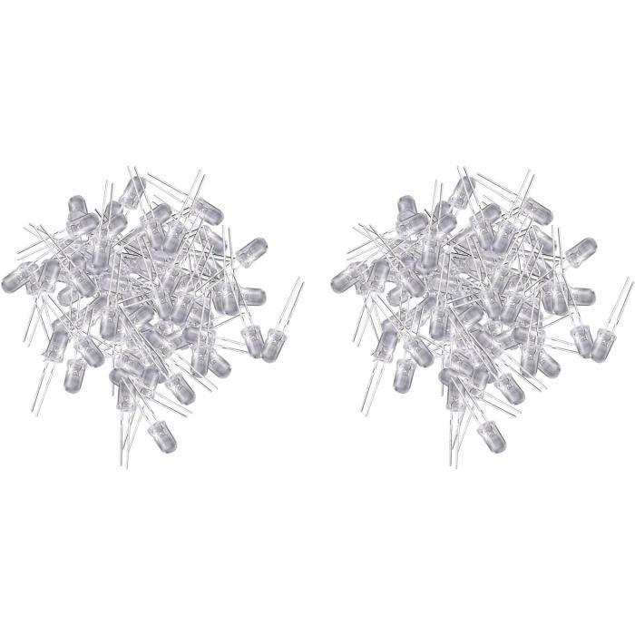 Lot De 50 Diodes LED 5mm Pré-Câblées 12V - Multicolores Pour Décoration