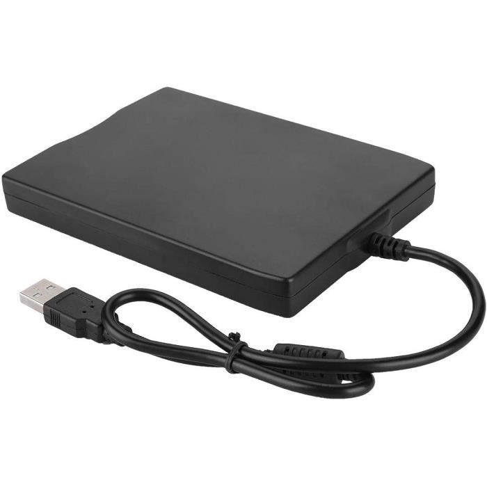 Lecteur De Disquettes Externe USB 3,5″ Portable – Plug & Play, Compatible Windows, Noir