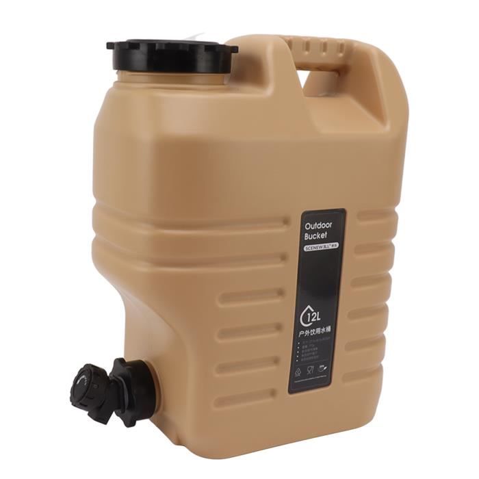 Seau De Stockage D'eau Extérieur 15L Avec Robinet - Qualité Alimentaire, Pour Camping Et Jardin