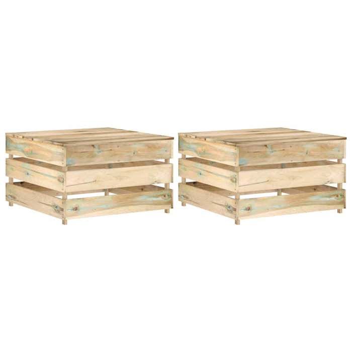 VIDAXL Tables palette de jardin 2 pcs Bois de pin - vue 2
