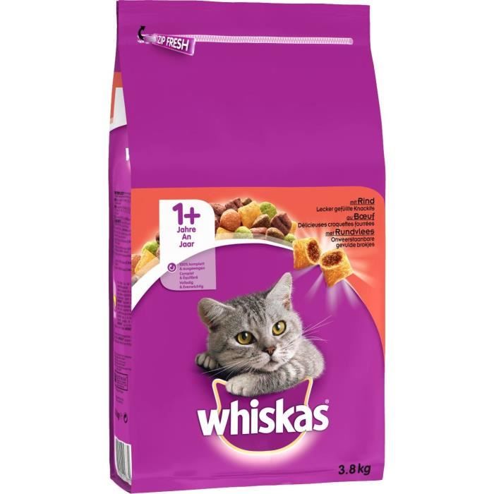 Whiskas Croquettes Au Boeuf Pour Chat Adulte 3 8 Kg Cdiscount Animalerie Whiskas Croquettes Au Boeuf Pour Chat Adulte 3 8 Kg Cdiscount Animalerie