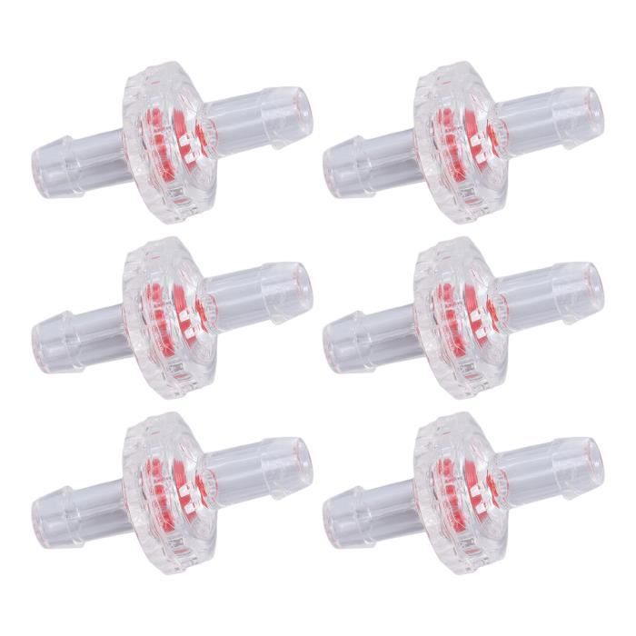 3 Clapets Anti-retour 5/16" Translucides - Pour Aquarium, Air, Eau, Carburant | Résistant à L'ozone, -40°C à 160°C - 4