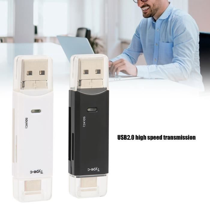 6-en-1 Lecteur De Carte Multifonctionnel Type-C USB 2.0 OTG Carte SD / TF - Lecteur De Carte