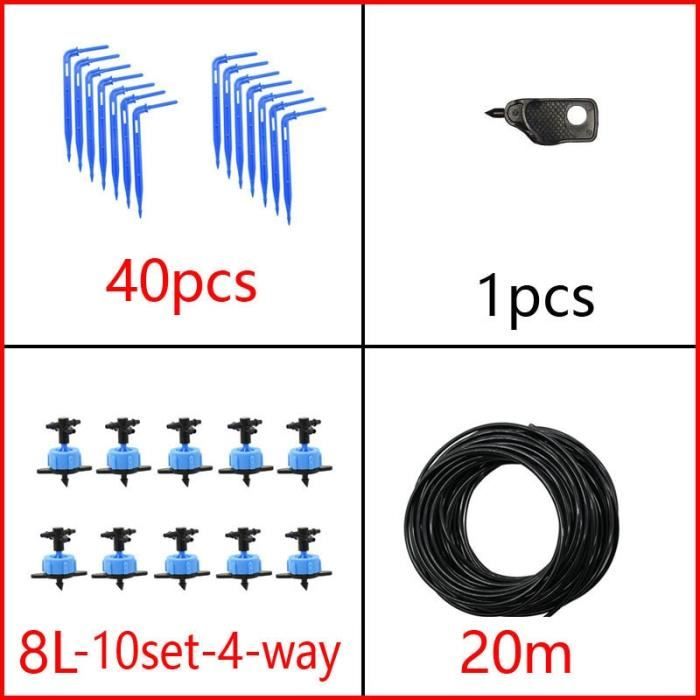 Kit Connexion Rapide Tuyau De Jardin 4L Avec Flèche Dripper Irrigation Goutte à Goutte - Raccords Agriculture Et Serre