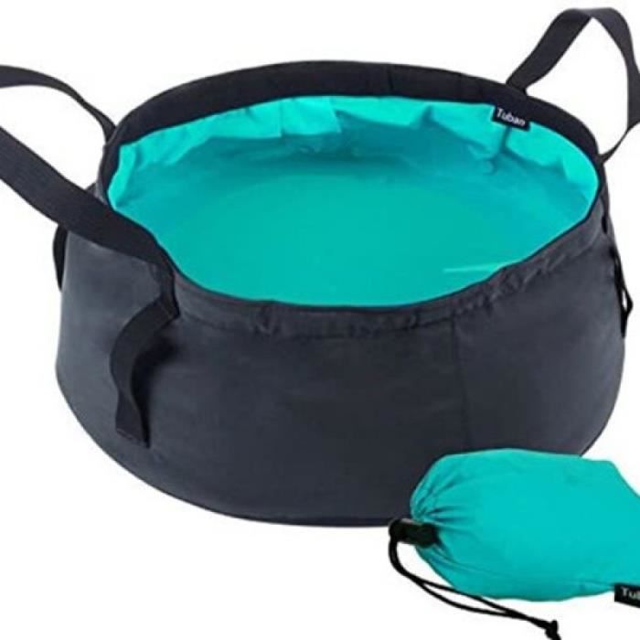 Lavabo pliable de sac de voyage de camping en plein air portable de 8,5