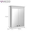 Vicco Armoire A Miroir Albatros Blanc Miroir Salle De Bain Miroir