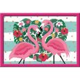 Numéro d'art - grand format - Flamingos amoureux - Ravensburger - Kit complet de Peinture au numéro - Dès 9 ans-1