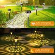 Lampe Solaire Exterieur TYRESES - Lot de 8 - Lumière Colorée ou Blanc Chaud - IP65 Étanche - Decoration jardin-1