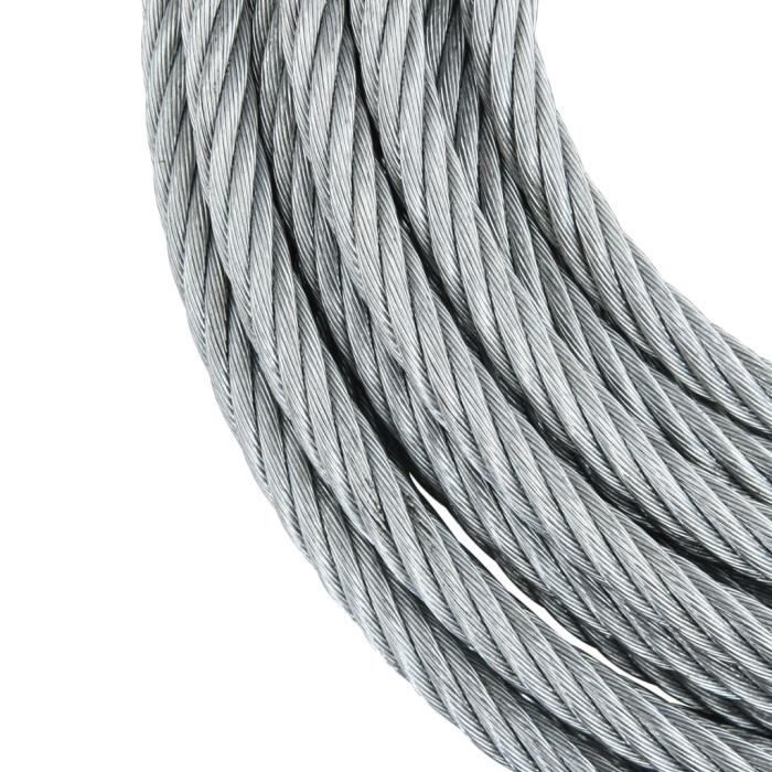 Parfait Câble métallique - Crochet Anneau 3200 kg 20 m *343020 - Cdiscount  Bricolage