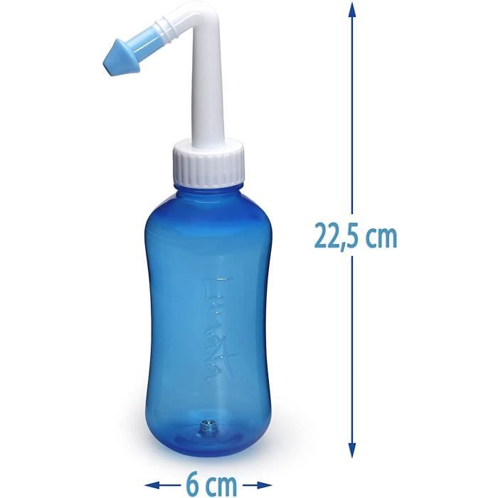 Lazder Douche nasale 300 ml - Nettoyage nasal - Douche nasale en cas de  rhume - Allergie nasale sèche : : Bébé et Puériculture