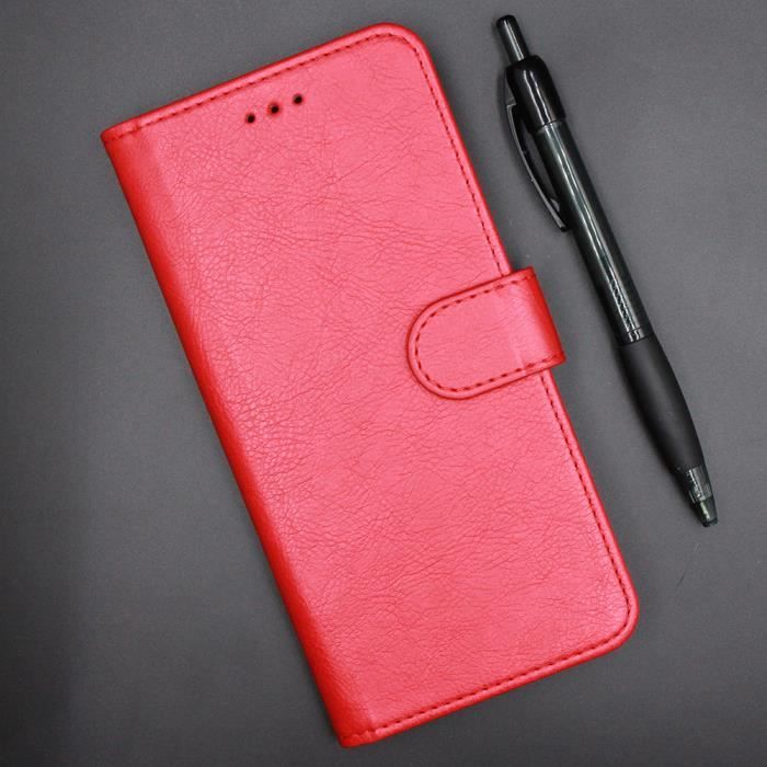 Étui Portefeuille Zanae Honor 8C Rouge