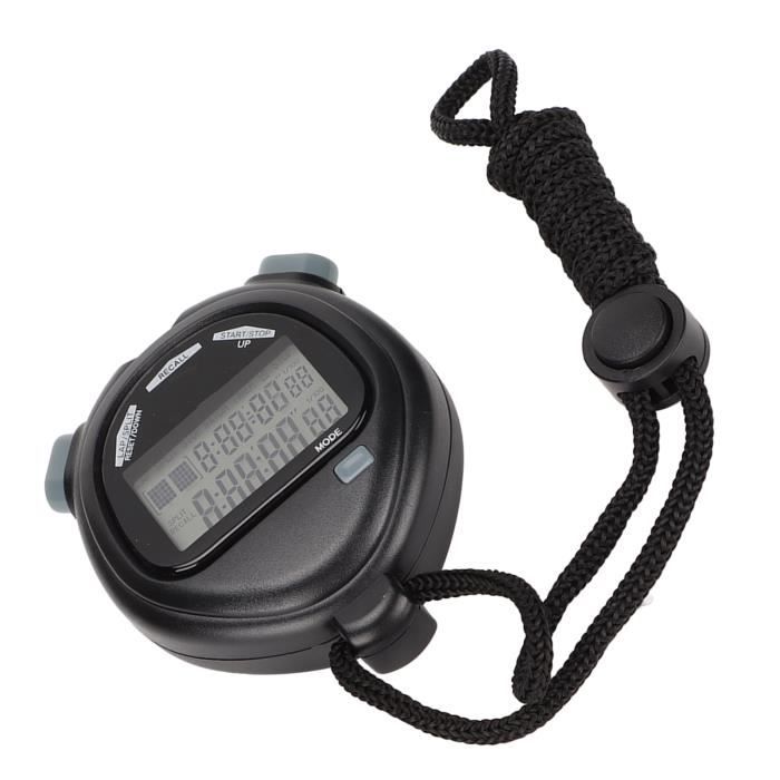 Chronomètre De Sport Garneck - Chronomètre électronique Portable, écran Rétroéclairé, En ABS, Pour Courses Et Entraînements