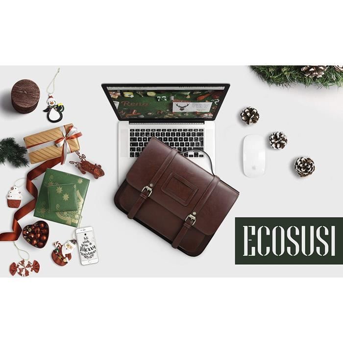Ecosusi sac cartable deals vintage pour femme