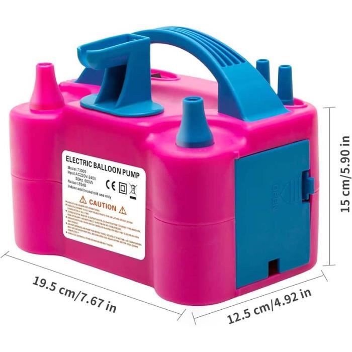 Fdit pompe à ballon à double buse Gonfleur de ballon ergonomique à