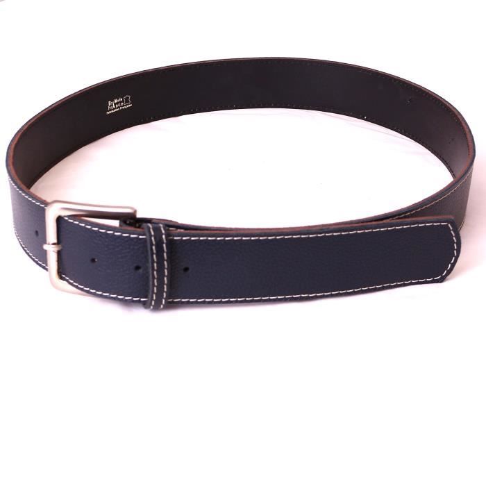 Ceinture cuir bleu sales marine