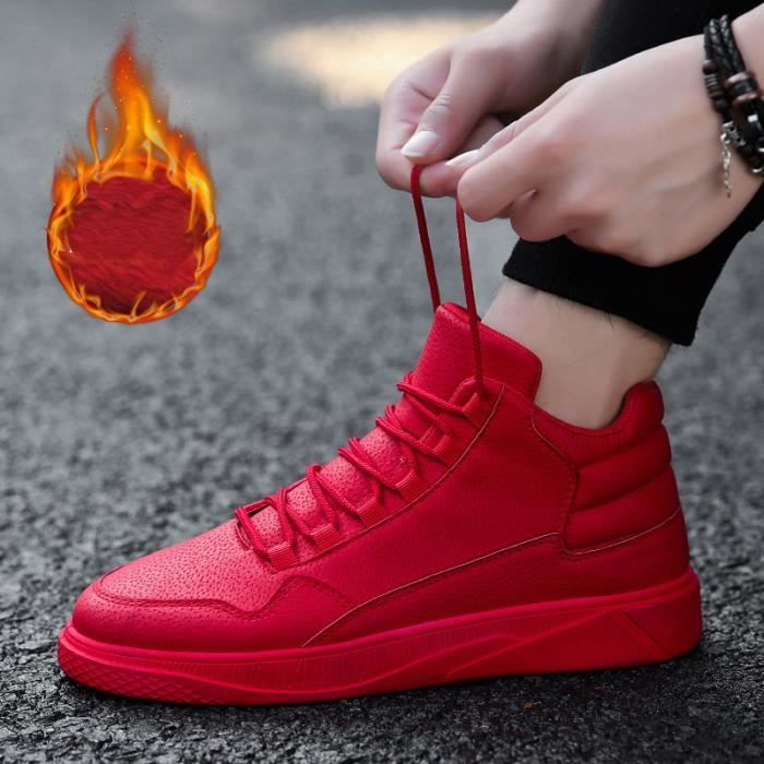 Basquette rouge homme best sale