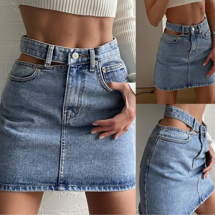 Jupe jean courte femme hotsell