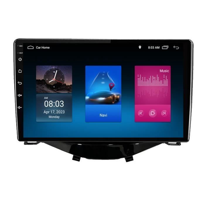 Autoradio Android 9" Pour Peugeot 108 Toyota Aygo - GPS, Bluetooth, CarPlay, écran Tactile, Caméra Recul