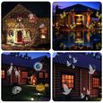 15 PCS RF Télécommande Sans Fil LED Projection Lampe Flocon de Neige Star Laser Lumière Éclairage de scène Effet pour Halloween Noël-2