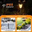 Lampe Solaire Exterieur TYRESES - Lot de 8 - Lumière Colorée ou Blanc Chaud - IP65 Étanche - Decoration jardin-2
