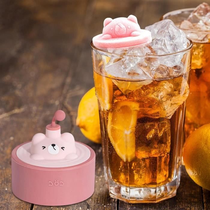 4 Moules à Glaçons Ours En Peluche 3D En Silicone Alimentaire - Pour Glaces, Chocolat Et Boissons