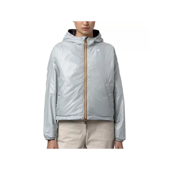 Coupe vent reversible K Way LAURETTE Plus 2 pour femme Bleu Gris Cdiscount Pret a Porter