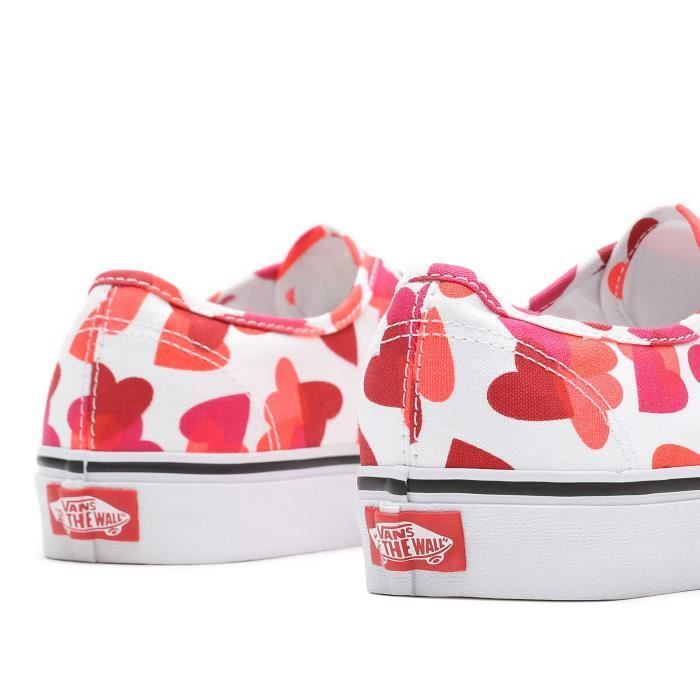 Vans rouge et blanche femme discount