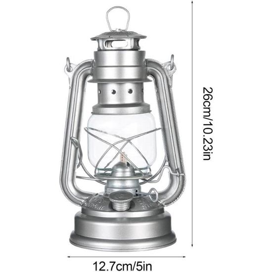 Lampe À Pétrole Classique Rétro Lampe À Huile avec Mèche Interrupteur  Réglable Lampe À Huile avec Poignée en Verre De Cristal [498] - Cdiscount  Maison