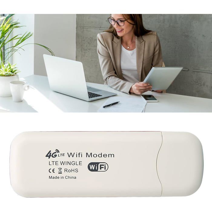 Dongle USB 4G, WiFi Portable Pour Voyage - Appareil WiFi Portable Multifonctionnel Appareil Internet Mobile - Adaptateur WiFi Sans Fil Pratique Dongle WiFi Pour Voyage D'affaires
