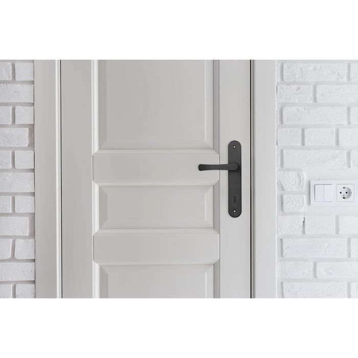 Jeu De Serrure Et Poignée De Porte Pour Moustiquaire - Aluminium Blanc