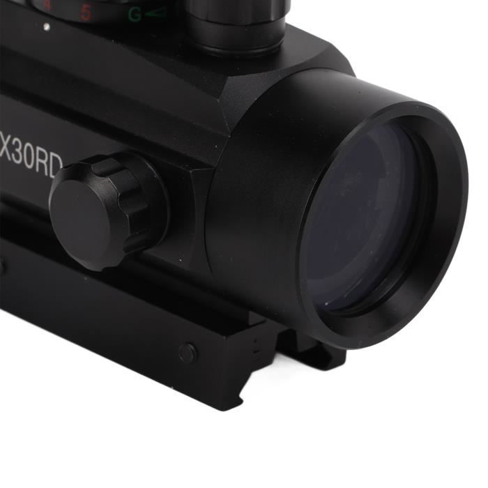 WLDOCA Lunette Point Rouge 3x44 Monoculaire Métal - Réticule Rouge/Vert Réglable Avec Couvercle Rabattable Pour Fusil Chasse