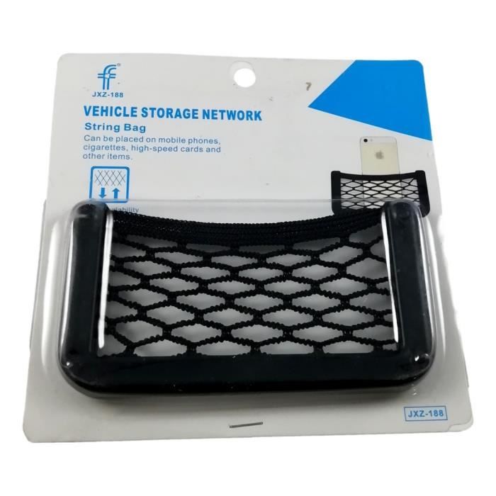Filet De Rangement Latéral Pour Siège Auto - Poche Pour Téléphone & Petits Objets - Adhésif 3M Inclus