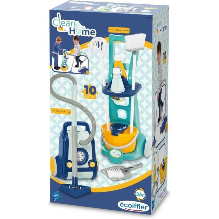 Smoby Chariot de nettoyage avec aspirateur Rowenta jouet - Ménage nettoyage  - Achat & prix