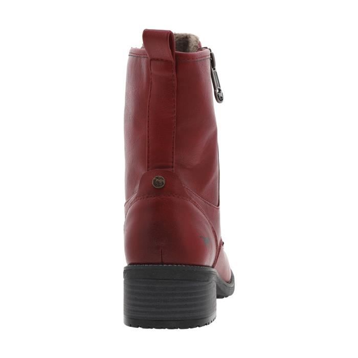Bottines mustang online femme rouge