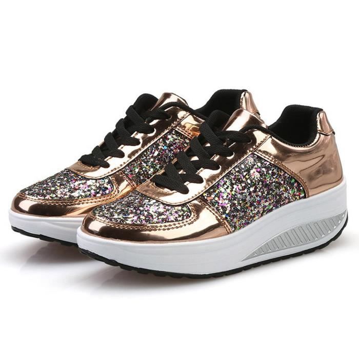 Basket à paillettes femme best sale