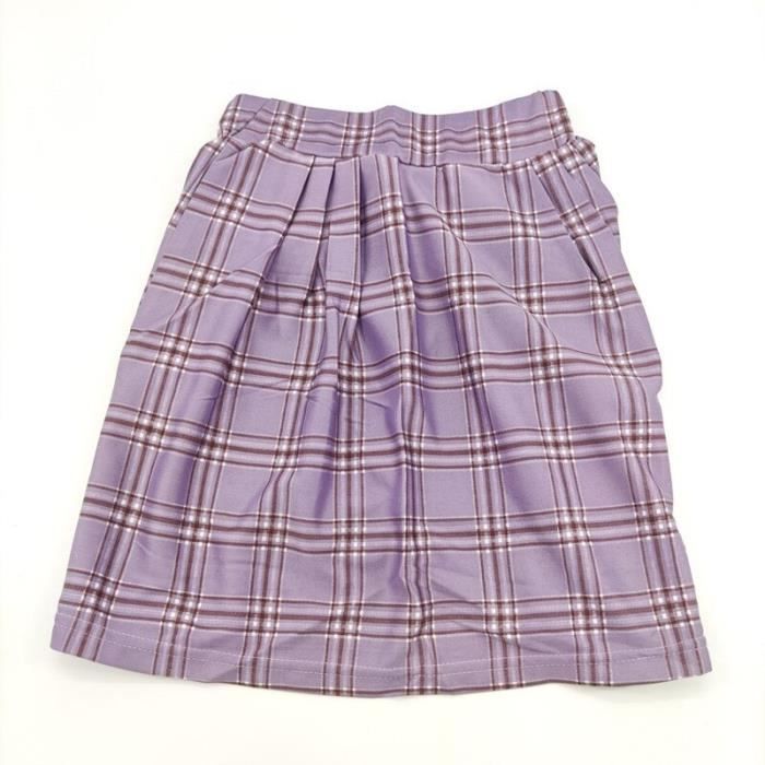 Jupe Jupe carreaux violet cor en pour tudiantes Mini mod les