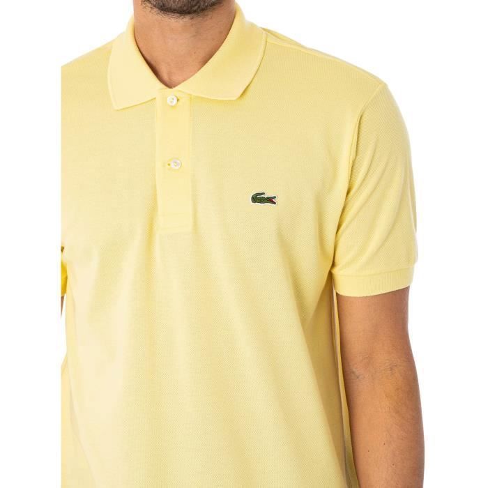 Lacoste Pour des hommes Polo coupe classique Jaune Jaune
