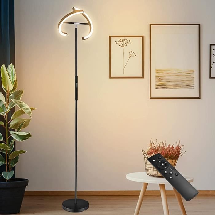 RELAX4LIFE Lampadaire sur Pied Salon Télécommandé avec 5 Modes d'Éclairage,  4 Températures de Couleur,Luminosité Réglable en Continu - Cdiscount Maison