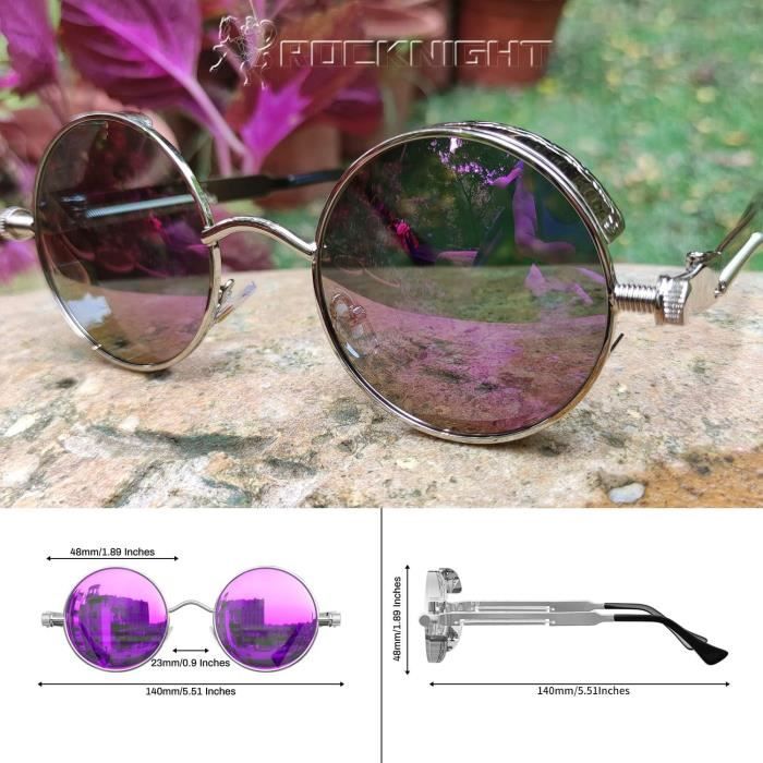 Lunettes De Soleil Polarisées Vintage Steampunk WENGU - Monture Plastique, Verres Colorés, Protection UV