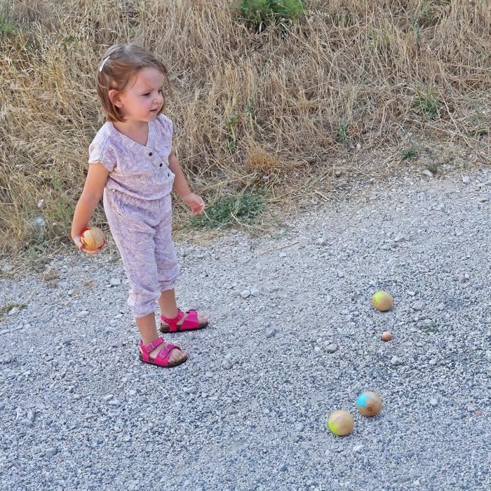 Blue Sky Boule-Set Für Kinder - 6 Kugeln + Zielkugel Aus Kunststoff